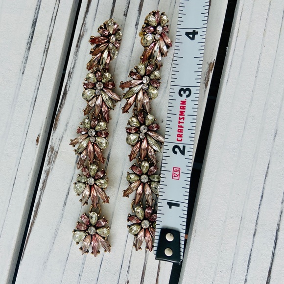 Gorgeous Pink Rhinestone Earrings - Picture 7 of 10